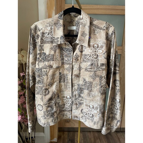 Christopher & Banks Woman Long Sleeve Shirt, Vintage Linen Top Button up - Picture 4 of 8